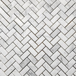 Cararra Mini Herringbone - Faiola Tile