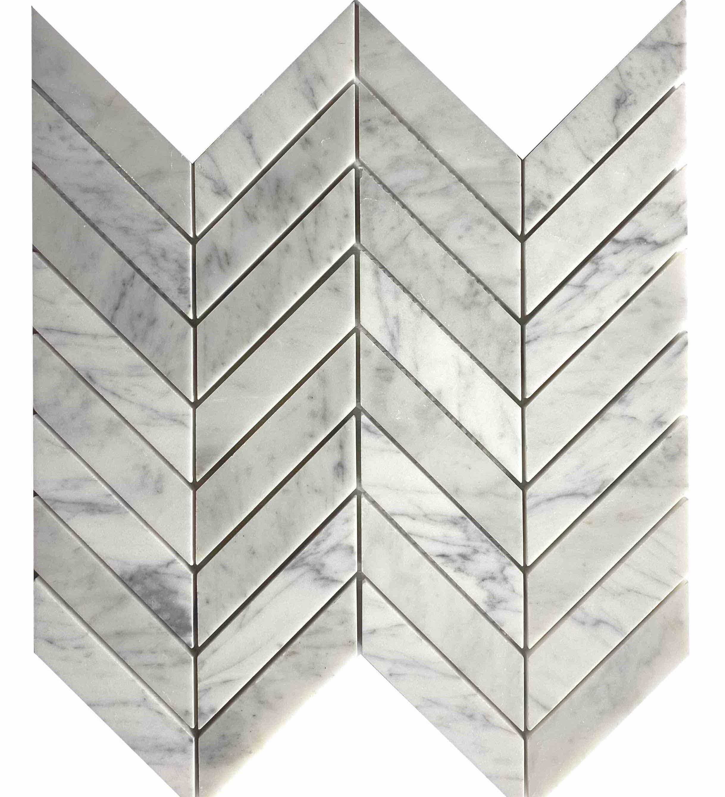 Carrara Chevron - Faiola Tile