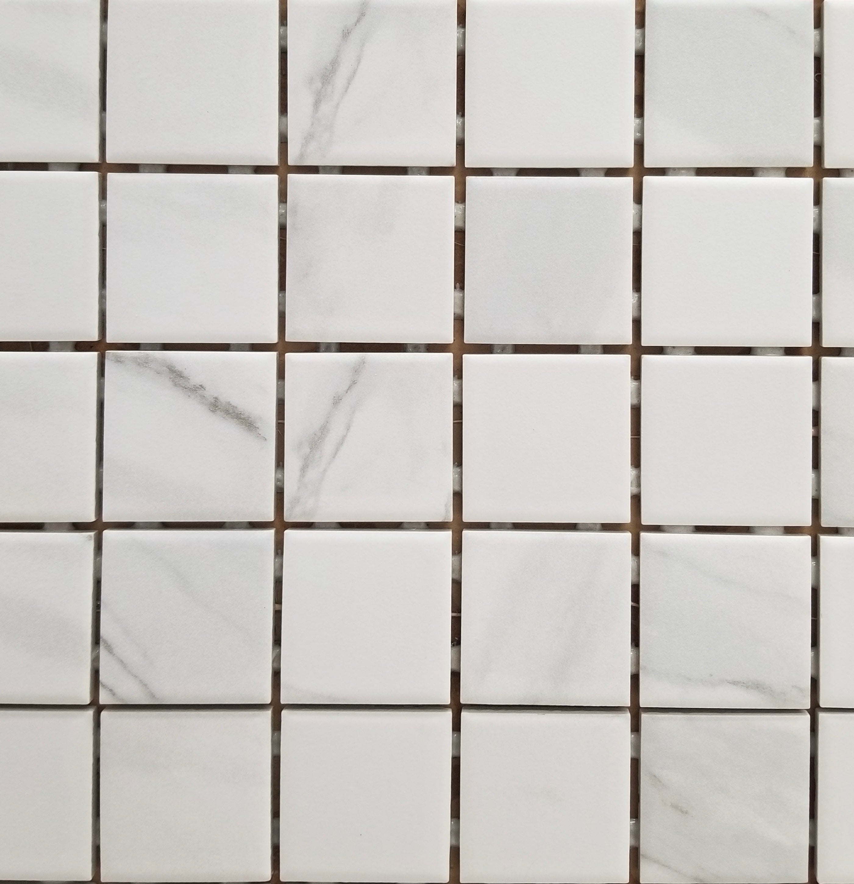 Porcelain Cararra 2x2 Mosaic - Faiola Tile