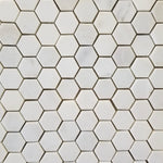 Oriental White Marble Mosaic - Hexagon, Brick, Random Strip - Faiola Tile